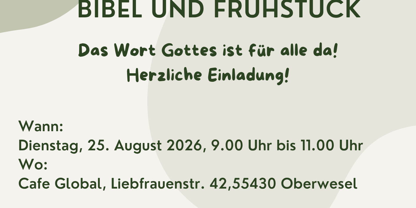 Bibel u. Frühstück 25. Aug. 2026