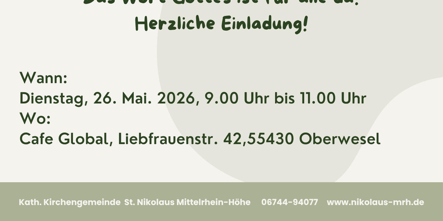 Bibel u. Frühstück 26.05.2026