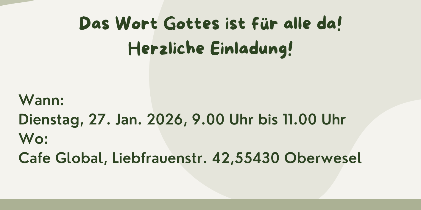 Bibel und Frühstück 27. Jan. 2026