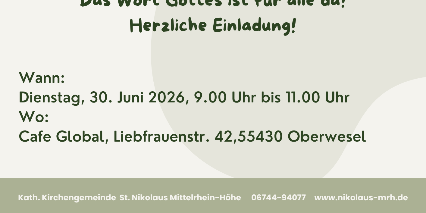 Bibel und Frühstück 30.06.2026