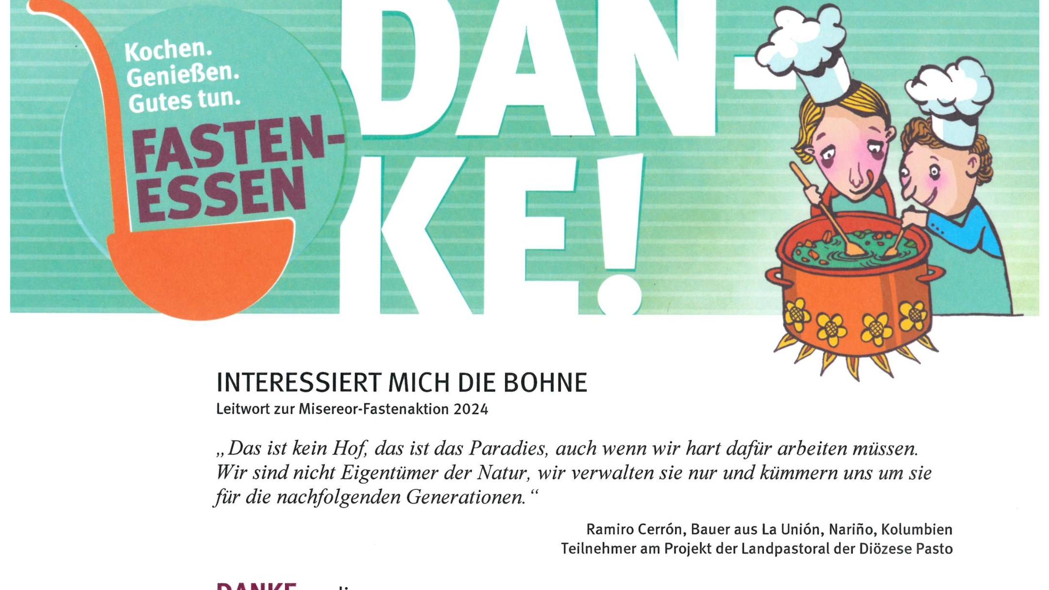 Fastenessen Schreiben Misereor