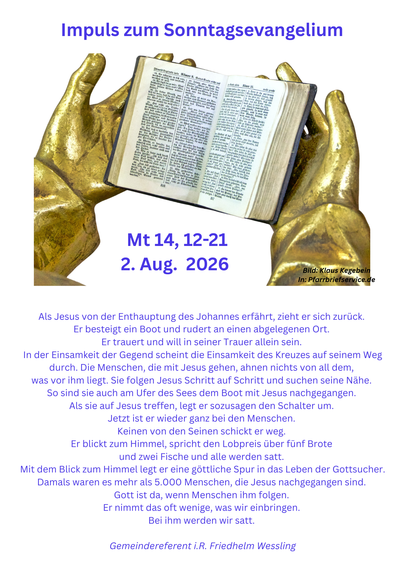 Impuls 02.08.2026 (c) Kath. Kirchengemeinde St. Nikolaus Mittelrhein-Höhe Impuls 02.08.2026