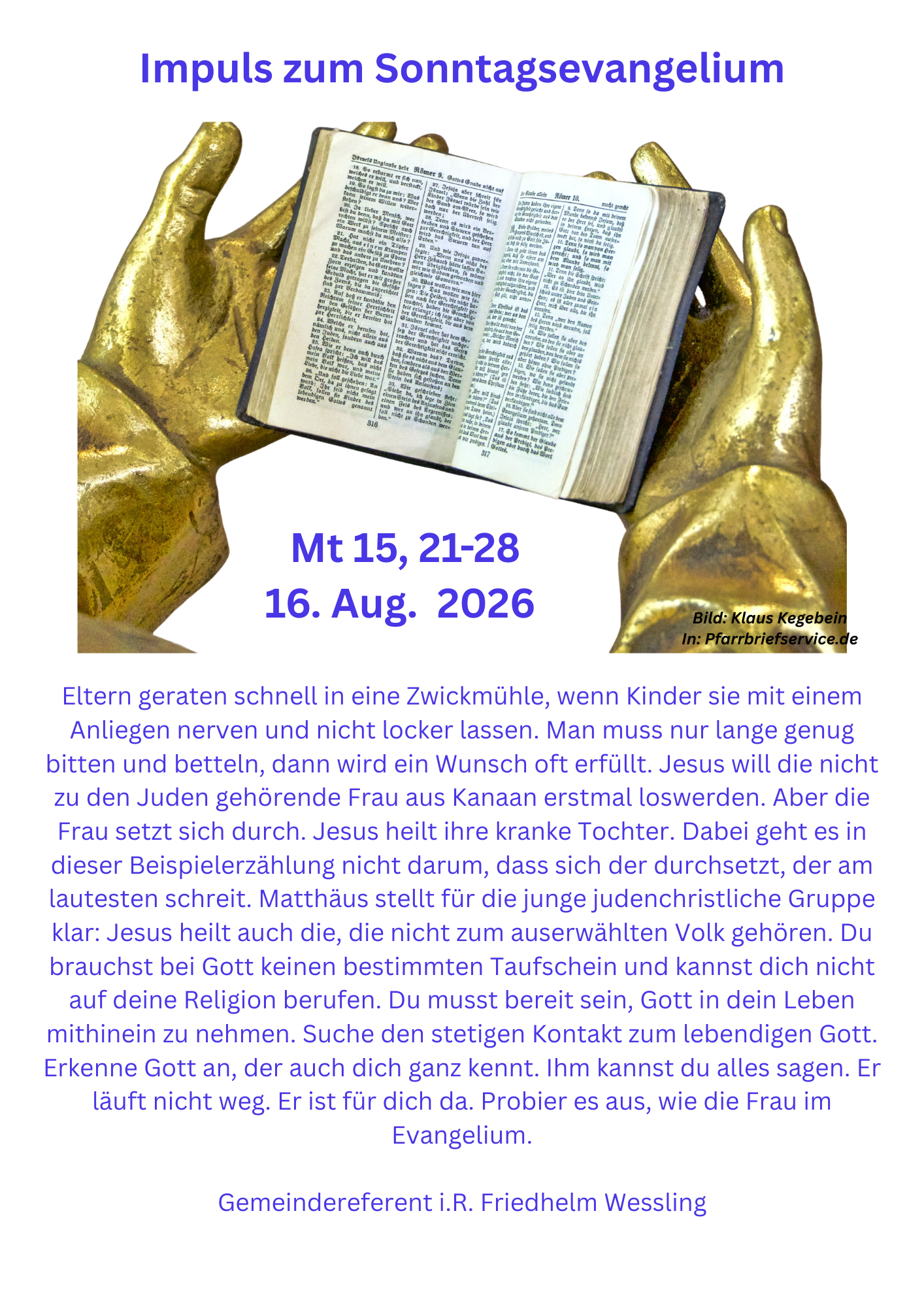 Impuls 16. August 2026