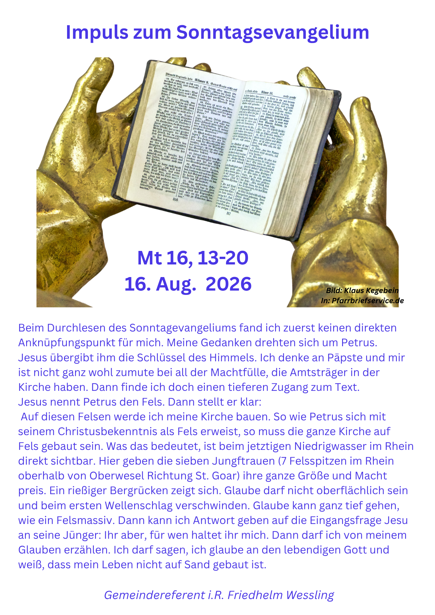 Impuls 23.08.2026 (c) Friedhelm Wessling Impuls 23.08.2026