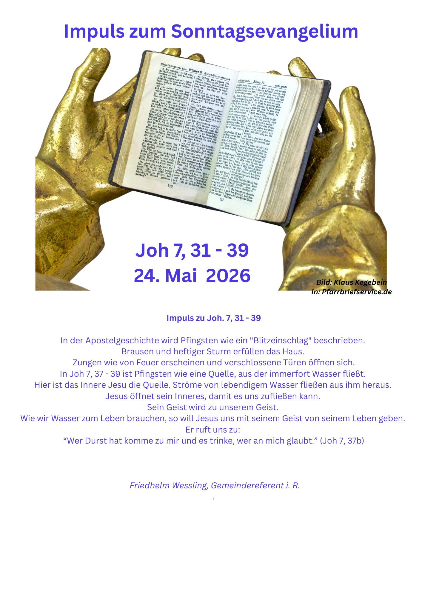 Impuls 24.05.2026 (c) Kath. Kirchengemeinde St. Nikolaus Mittelrhein-Höhe Impuls 24.05.2026
