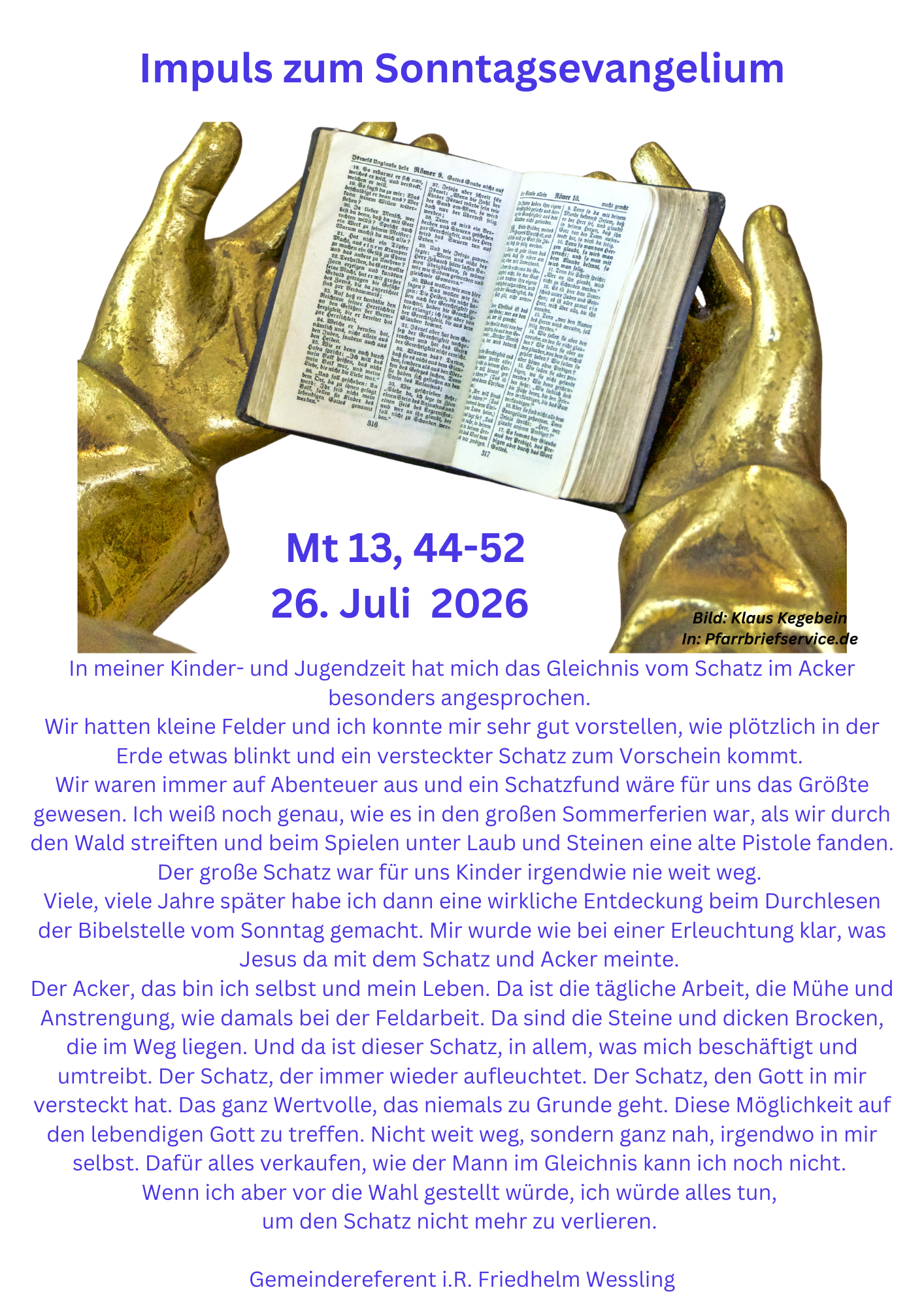 Impuls 26.06.2026 (c) Friedhelm Wessling Impuls 26.06.2026