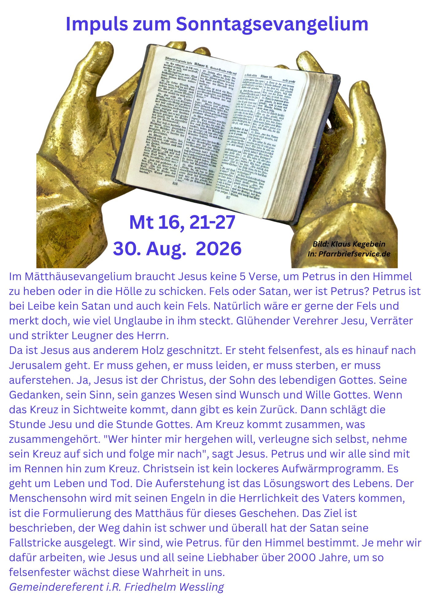Impuls 30. August 2026 (2) (c) Kath. Kirchengemeinde St. Nikolaus Mittelrhein-Höhe Impuls 30. August 2026 (2)