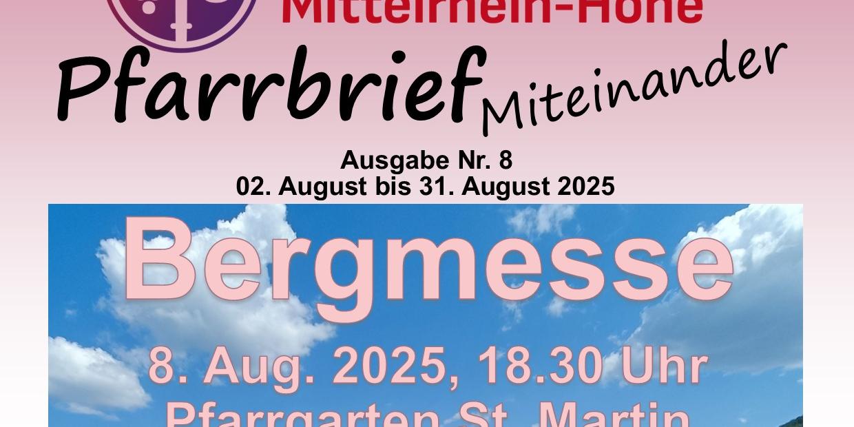 Pfarrbrief vom 01.08.2025 bis 31.08.2025